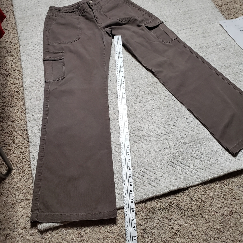 Cabela’s Casuals Women’s 6R Grey Cotton Wide‑Leg Cargo Pants | Outdoor Hiking Ut - Picture 9 of 16